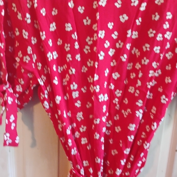 Seraphine Pink Floral Maternity Wrap Dress Short Sleeve Nursing Friendly - Picture 3 of 13